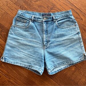 Halston Heritage Light Blue Jean Shorts